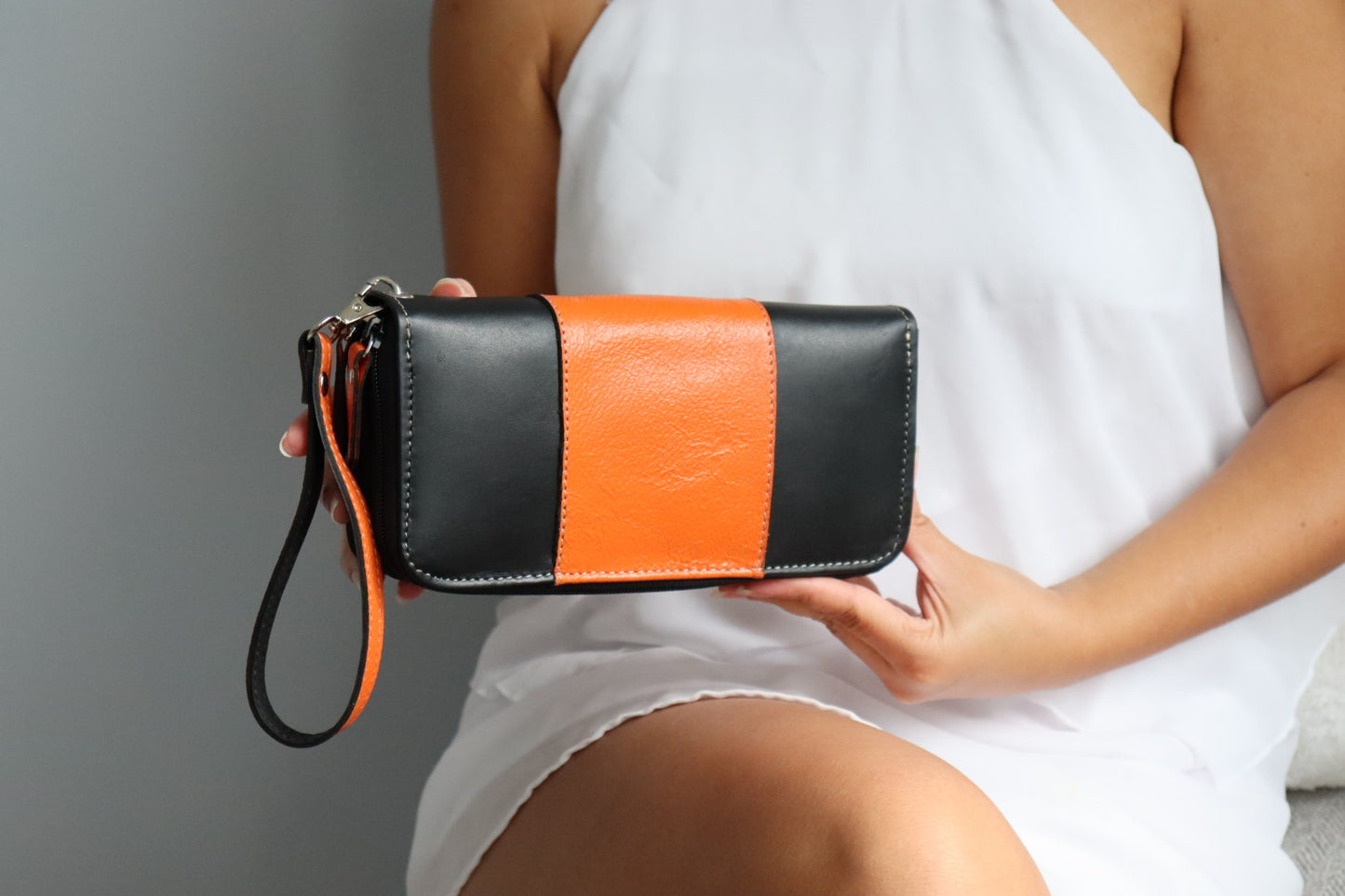 Tangerine Edge- Clutch Wallet