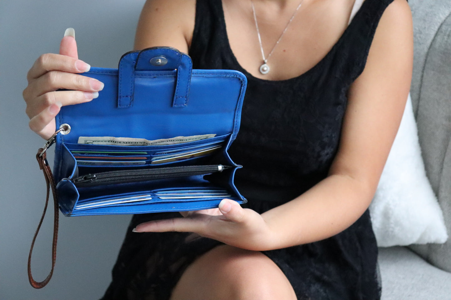 Blue Steel- Wristlet Wallet