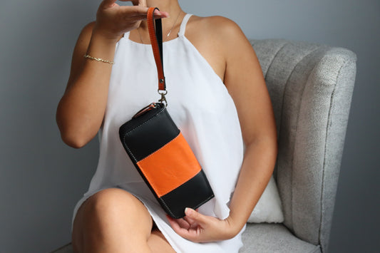 Tangerine Edge- Clutch Wallet