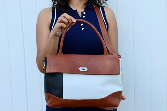Siena Colorblock Leather Satchel